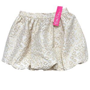 NWT Lilly Pulitzer Leah Animal Print Skirts Gold Size: 0